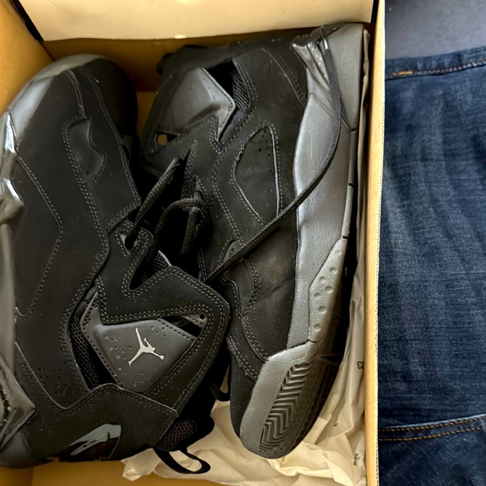 Jordan True Flight Black and Dark Gray Sneakers
